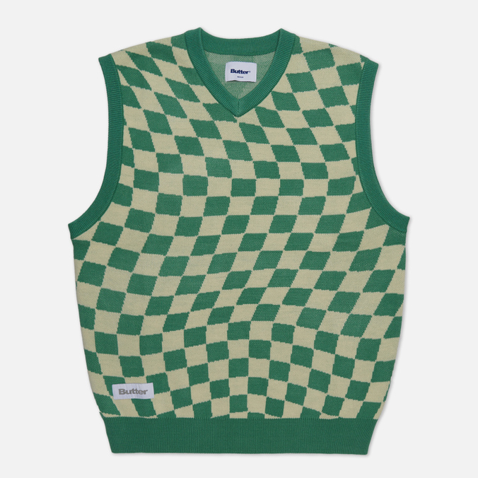 

Мужской жилет Butter Goods Checker Knit зелёный, Размер S, Checker Knit