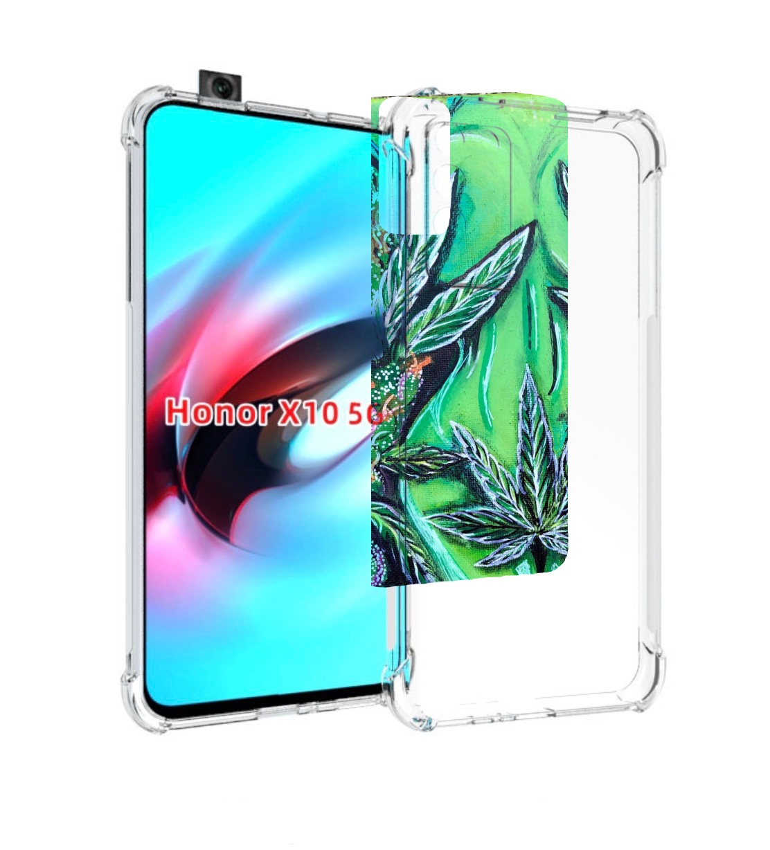 

Чехол MyPads зеленая девушка для Honor X10, Прозрачный, Tocco