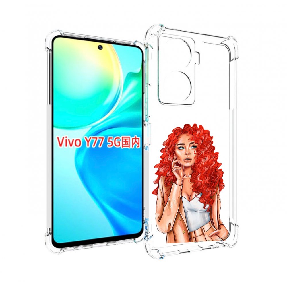 

Чехол MyPads девушка-с-яркими-волосами женский для Vivo Y77 5G, Прозрачный, Tocco