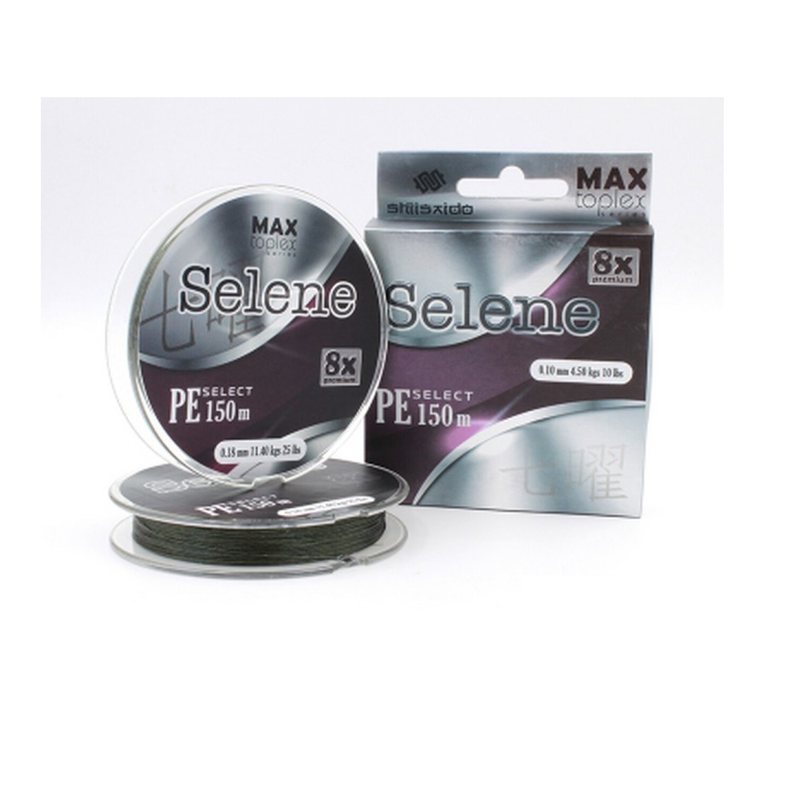

Шнур плетеный Shii Saido Selene 8X, 150 м, 0,128 мм, до 5,44 кг, mosgreen SBLS150-8X-12, Selene 8X