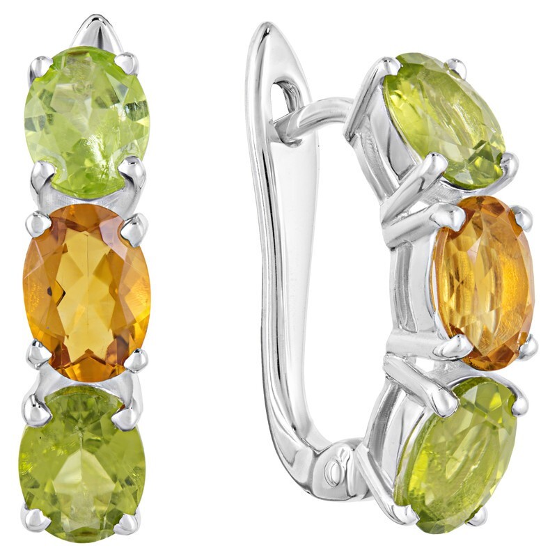 

Серьги из серебра с хризолитом LAZURIT-ONLINE 8005PD, 8005PD
