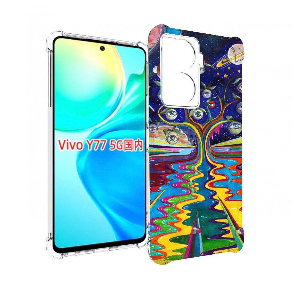 

Чехол MyPads дерево с глазами акварель для Vivo Y77 5G, Прозрачный, Tocco