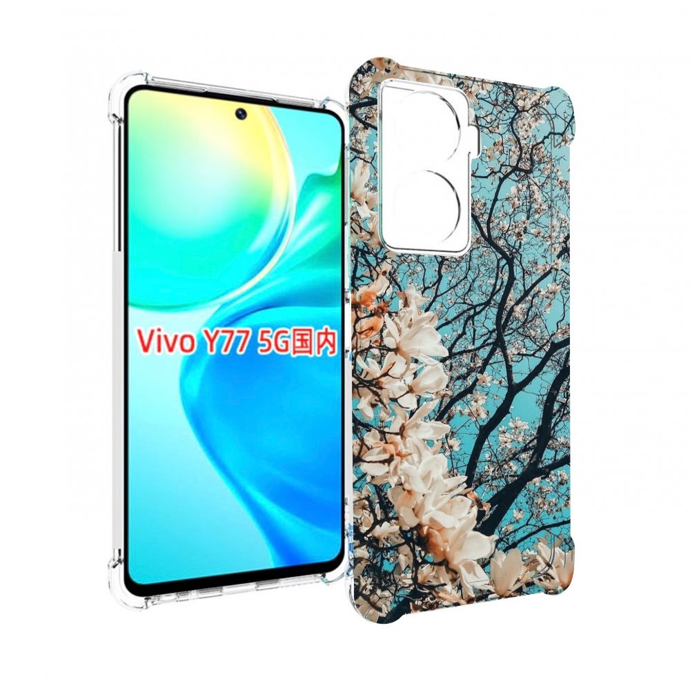 

Чехол MyPads дерево-с-цветочками для Vivo Y77 5G, Прозрачный, Tocco