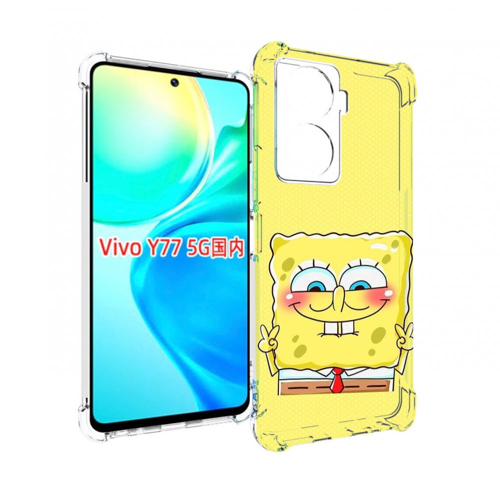 

Чехол MyPads довольный милый спанчбоб для Vivo Y77 5G, Прозрачный, Tocco