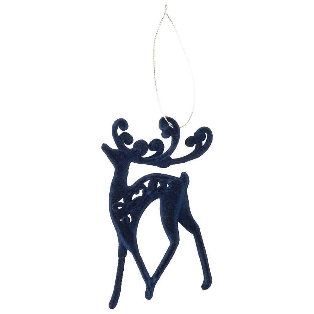 

Елочная игрушка Lefard Олень 788-106 14 см синий 1 шт., Олень