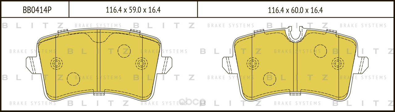 

Тормозные колодки BLITZ дисковые для Audi A6, A8 2009- BB0414P