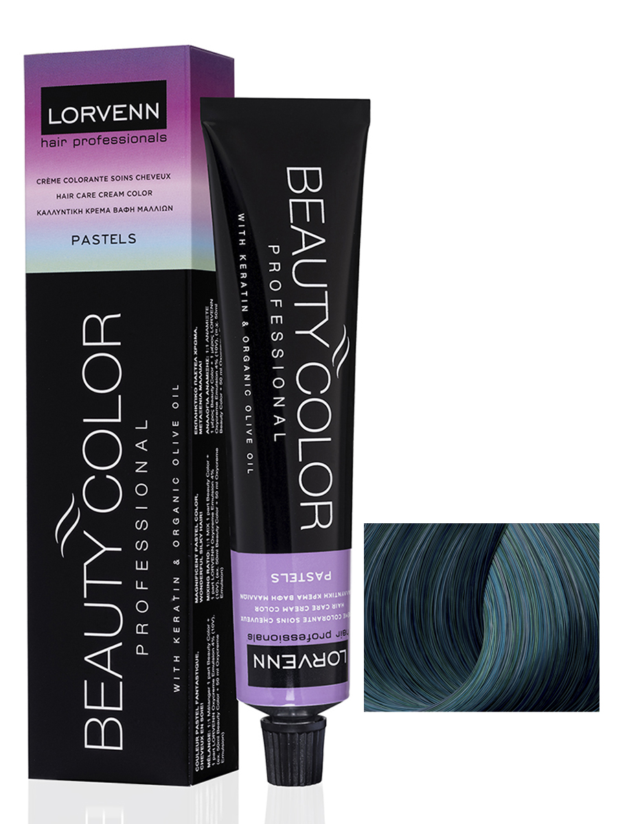 Купить Крем-краска LORVENN HAIR PROFESSIONALS BEAUTY COLOR PASTELS 8.5/83 изумруд 70 мл