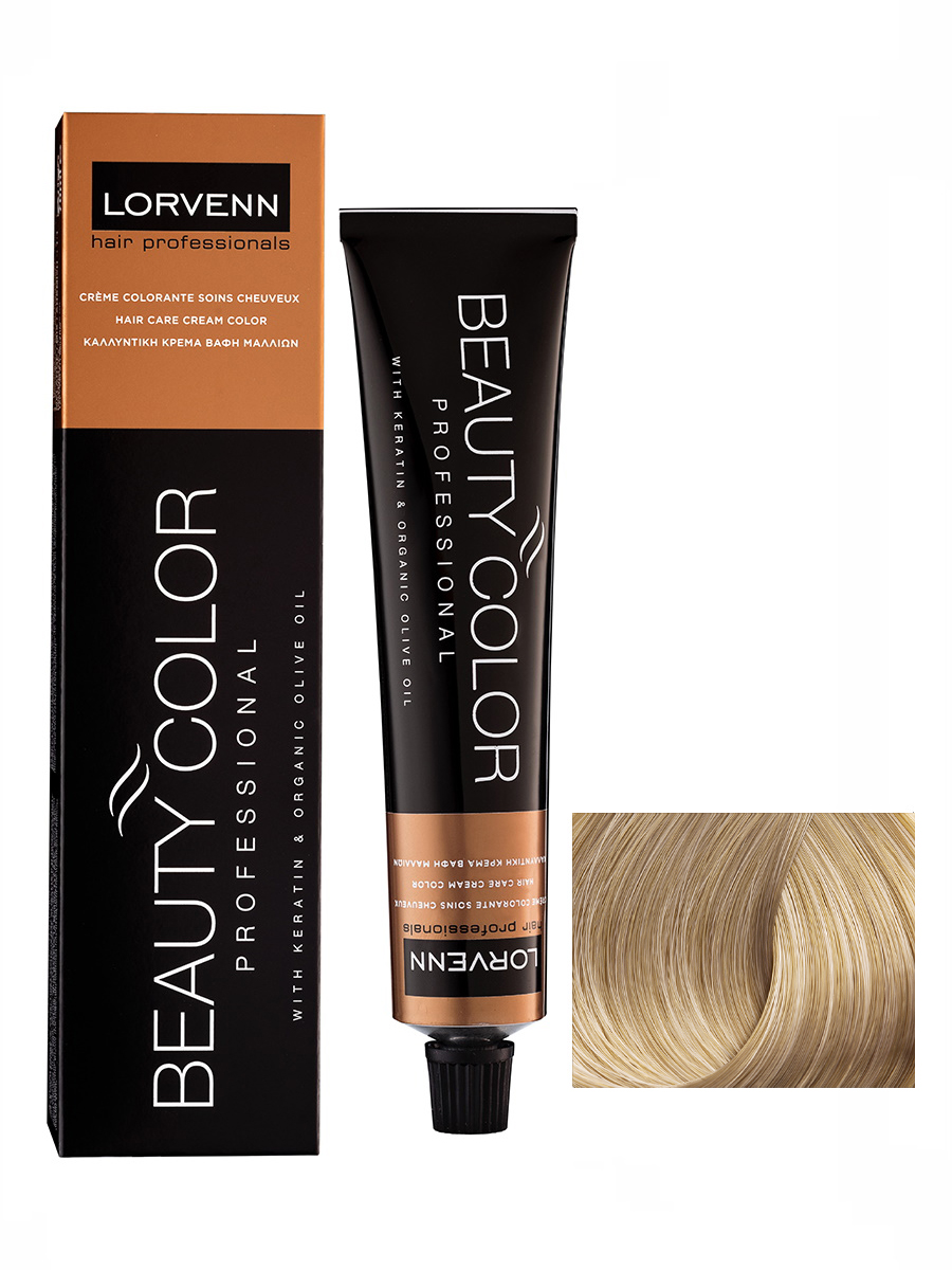 

Крем-краска LORVENN HAIR PROFESSIONALS BEAUTY COLOR 10 очень светлый блонд 70 мл