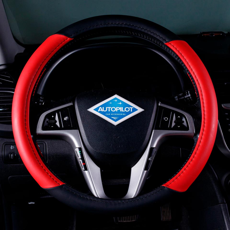 

Оплетка на руль Автопилот Hyundai-1248-BLW-004001021 Хендай и30 (2020-2024), Черный;красный