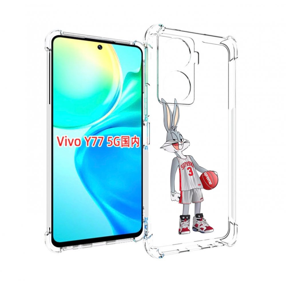 

Чехол MyPads заяц-баскетболист женский для Vivo Y77 5G, Прозрачный, Tocco