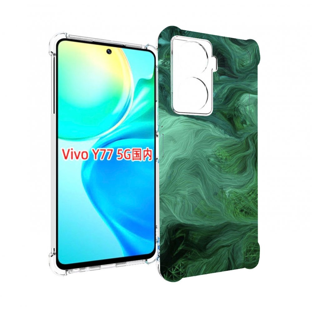 

Чехол MyPads зеленые нити для Vivo Y77 5G, Прозрачный, Tocco