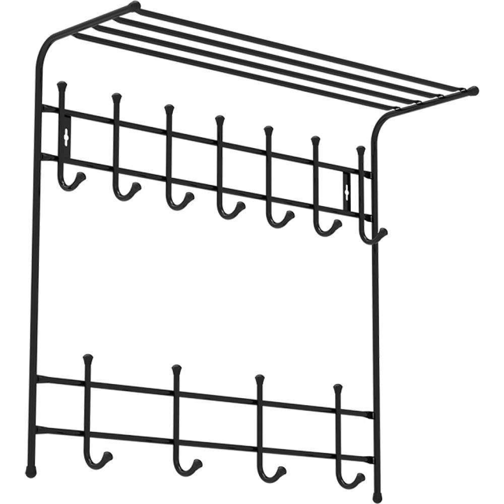 фото Вешалка впт11 полкой 2-х ярус 740х745х255 11 крючков nika