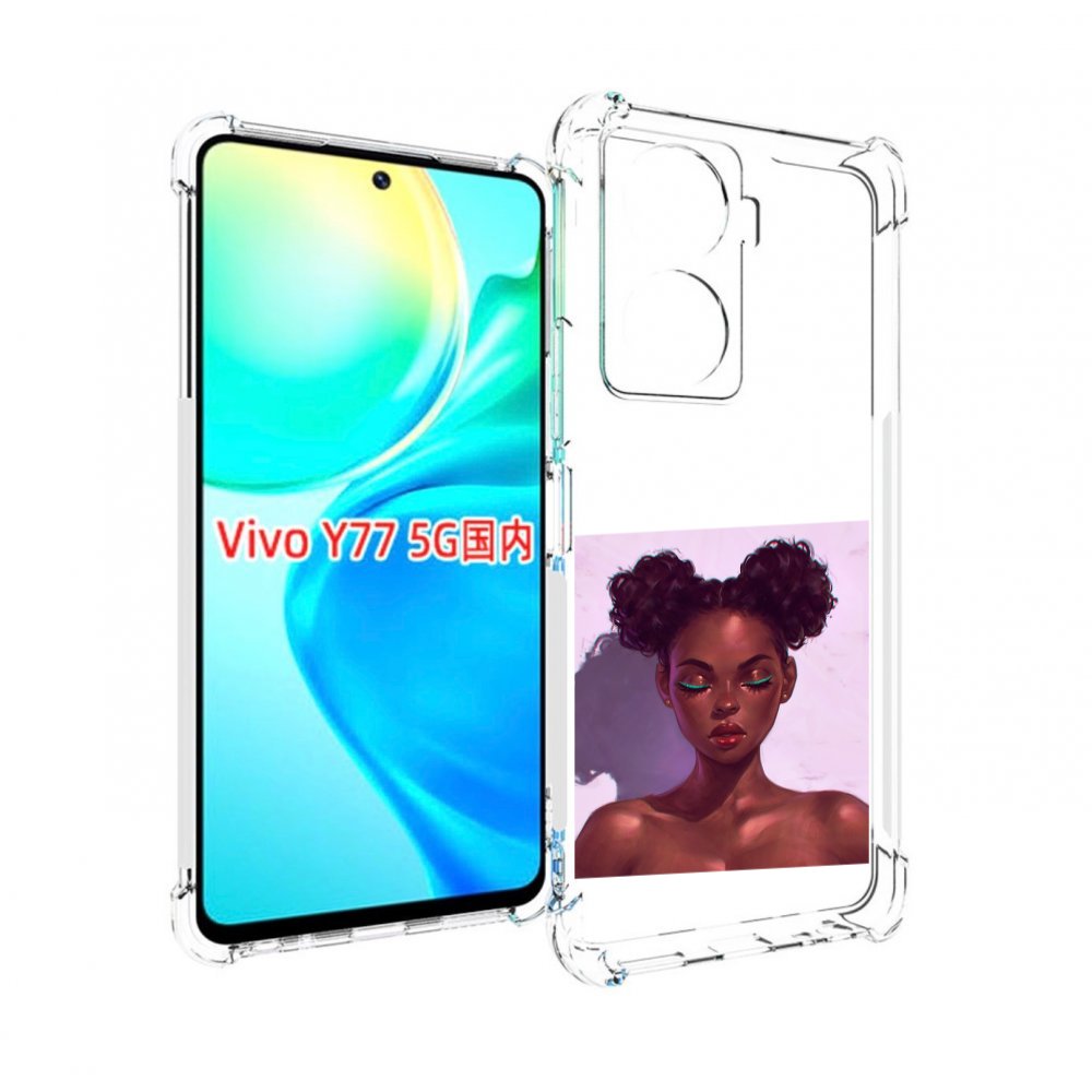 

Чехол MyPads зеленые-стрелки женский для Vivo Y77 5G, Прозрачный, Tocco
