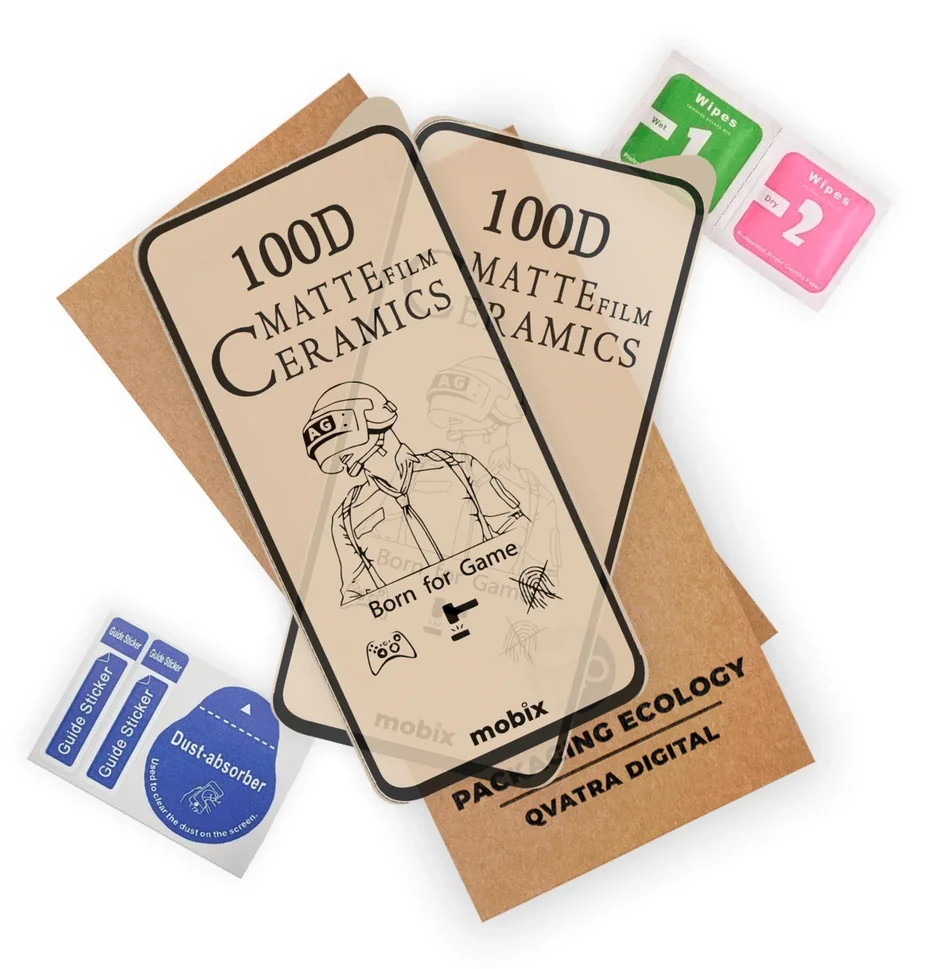 

Гибкое защитное стекло Matte Ceramics для Poco X3 NFC/Комплект 2 шт/100D
