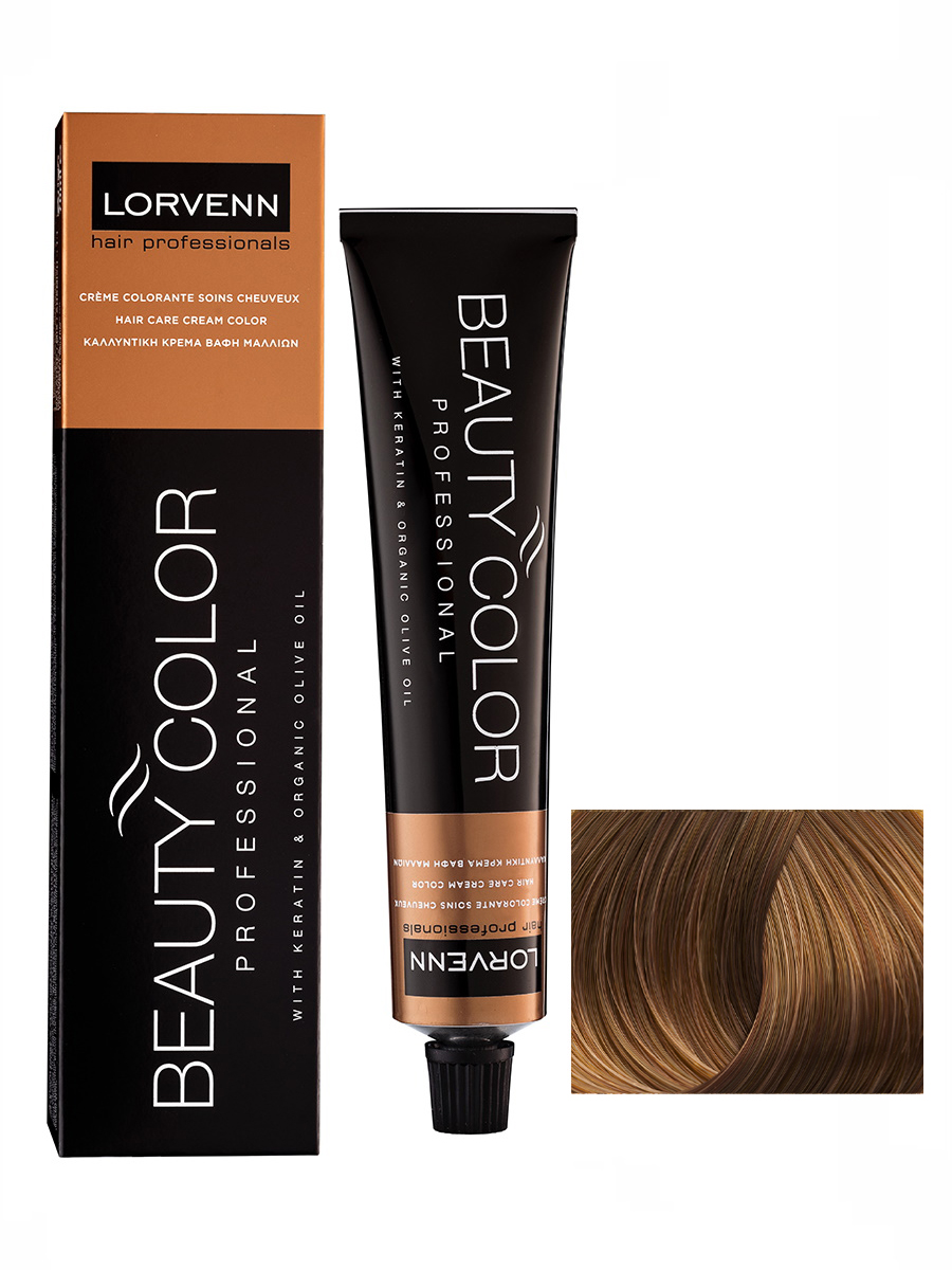 

Крем-краска LORVENN PROFESSIONALS BEAUTY COLOR 8.35 светло-русый золотистый махогон 70 мл
