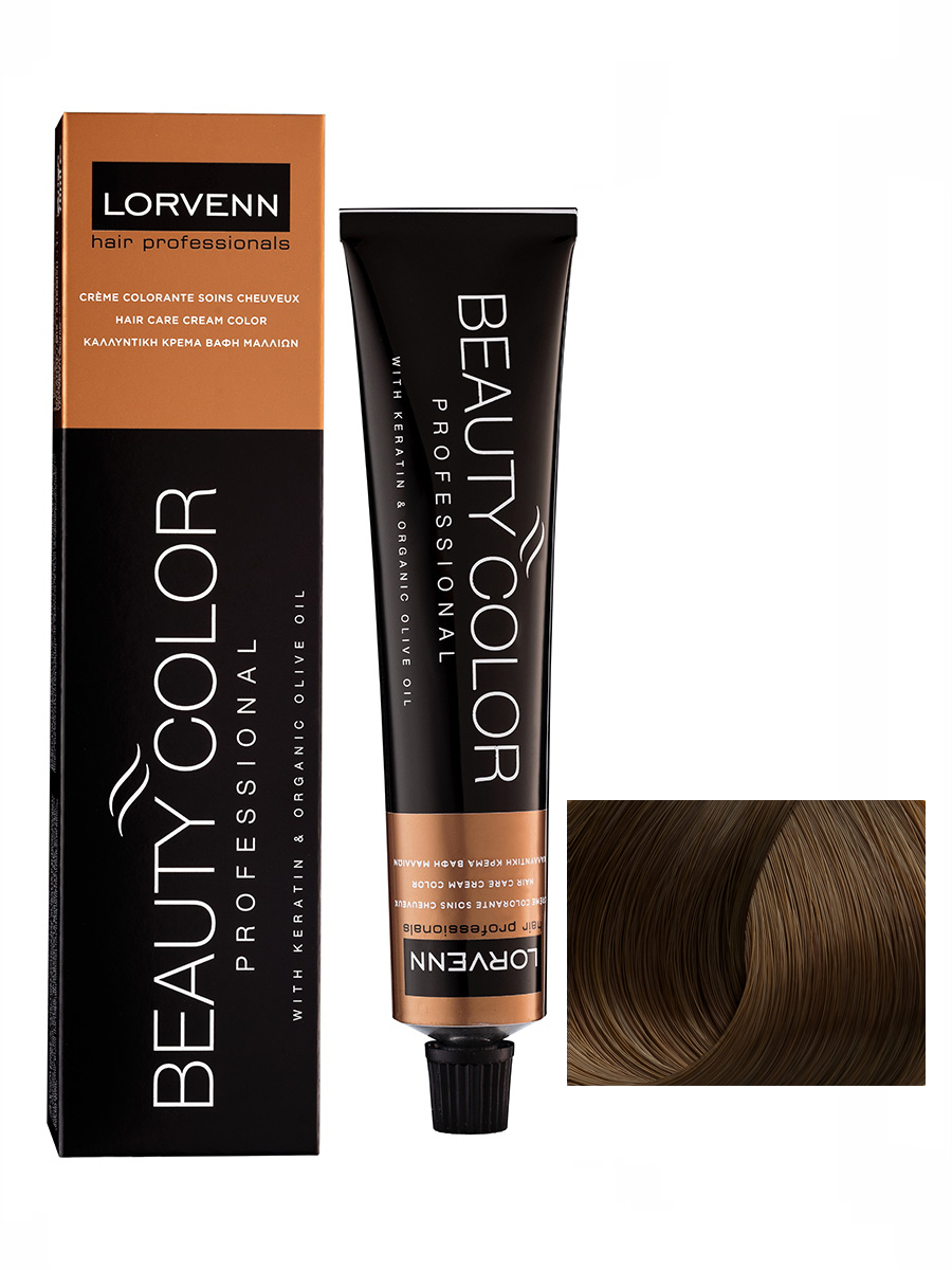 Купить Крем-краска LORVENN HAIR PROFESSIONALS BEAUTY COLOR 6.73 темно-русый табачный 70 мл
