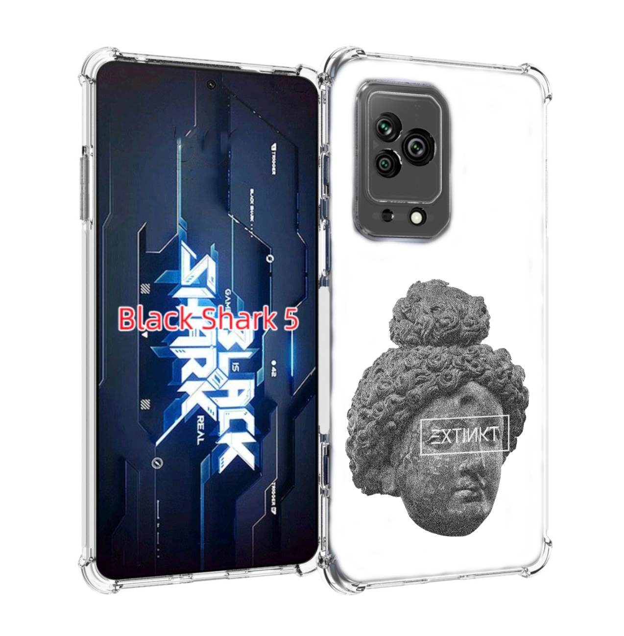 

Чехол MyPads каменное лицо девушки для Xiaomi Black Shark 5, Прозрачный, Tocco
