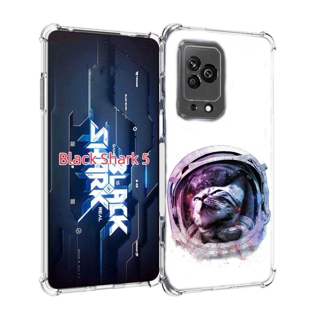 

Чехол MyPads кот в шлеме для Xiaomi Black Shark 5, Прозрачный, Tocco