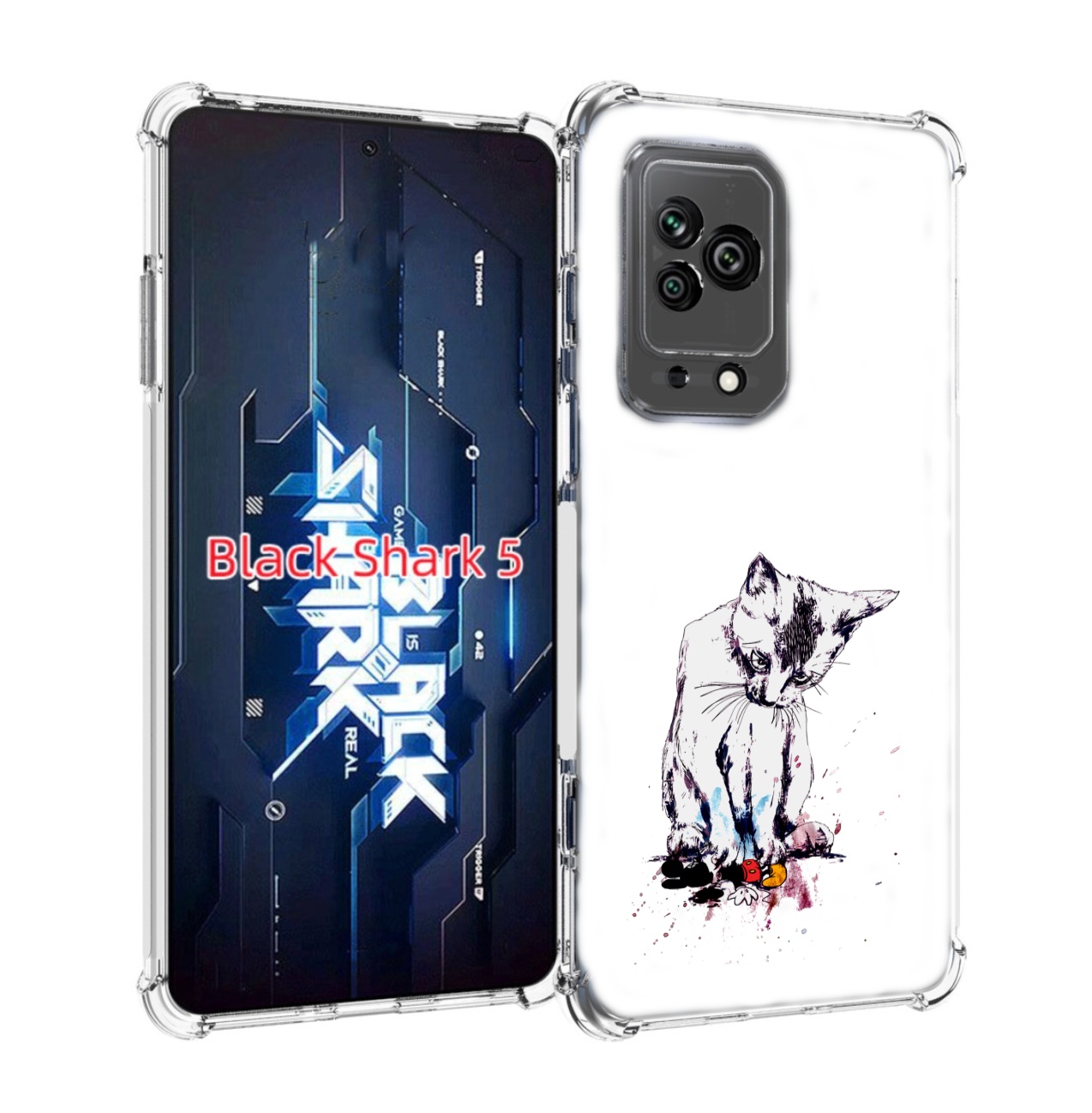 

Чехол MyPads кот и микки для Xiaomi Black Shark 5, Прозрачный, Tocco