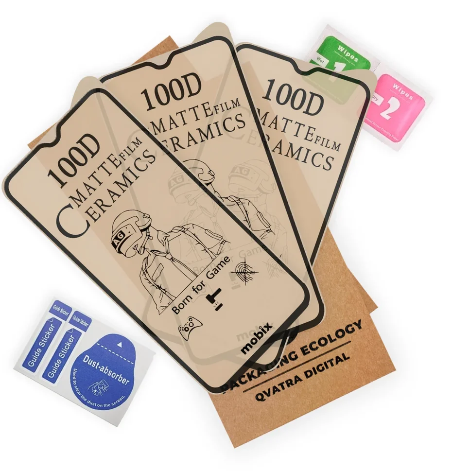 

Гибкое защитное стекло Matte Ceramics для Poco M2/Комплект 3 шт/100D