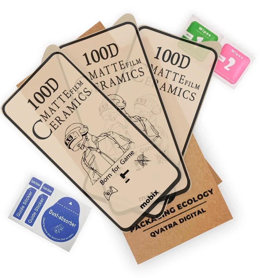 

Гибкое защитное стекло Matte Ceramics для Poco X3 NFC/Комплект 3 шт/100D