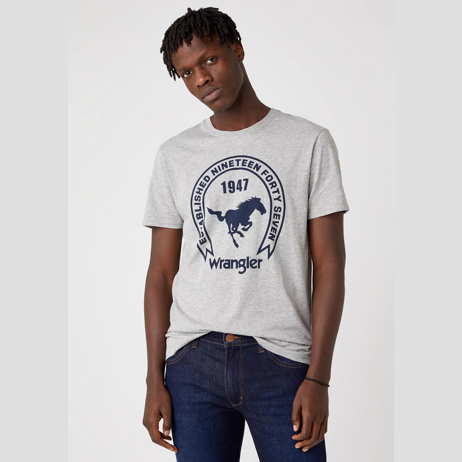 

Футболка мужская Wrangler W7AGD3X37 серая XL, W7AGD3X37