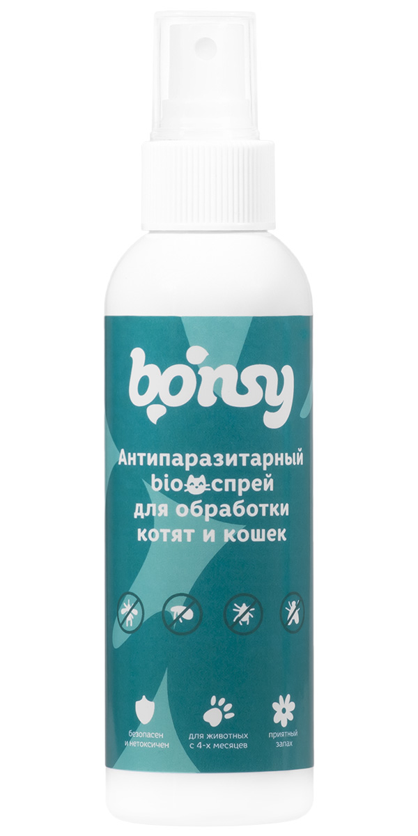 BONSY BIOспрей антипаразитарный для кошек и котят 150 мл (1 шт)