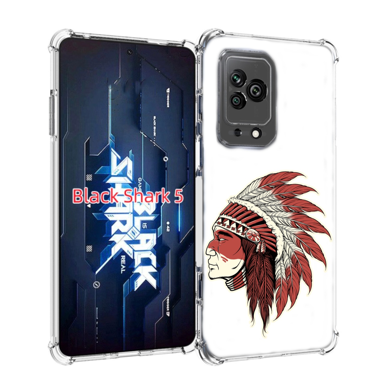 

Чехол MyPads красный индеец для Xiaomi Black Shark 5, Прозрачный, Tocco