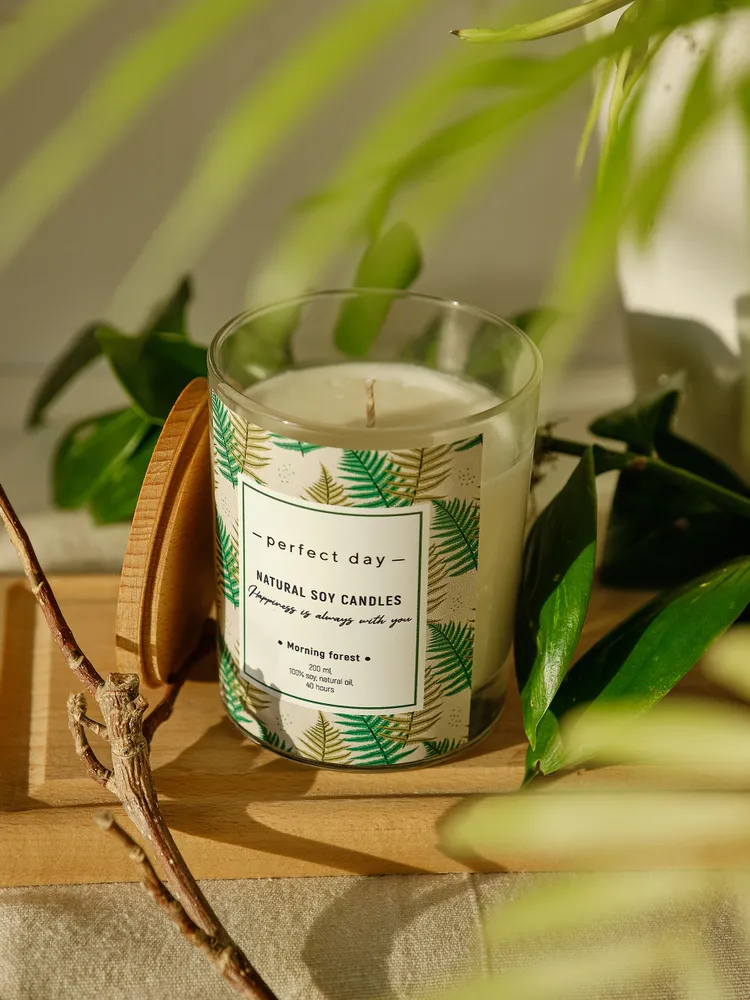

Свеча ароматическая PERFECT DAY CANDLES Утренний лес, Утренний лес/ Morning Forest хлопковый фитиль