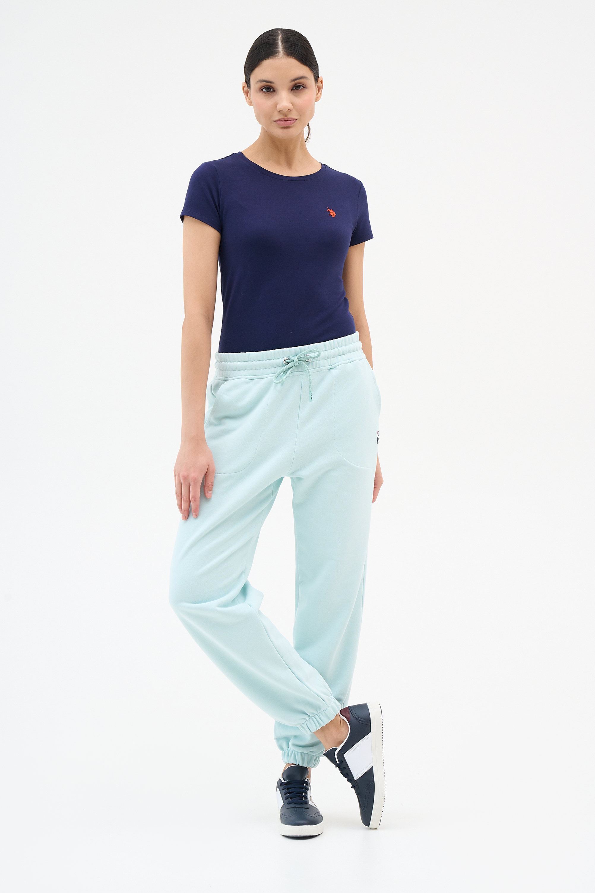 

Спортивные брюки женские U.S. POLO Assn. G082SZ0OP0R-MEG бирюзовые L, Бирюзовый, G082SZ0OP0R-MEG