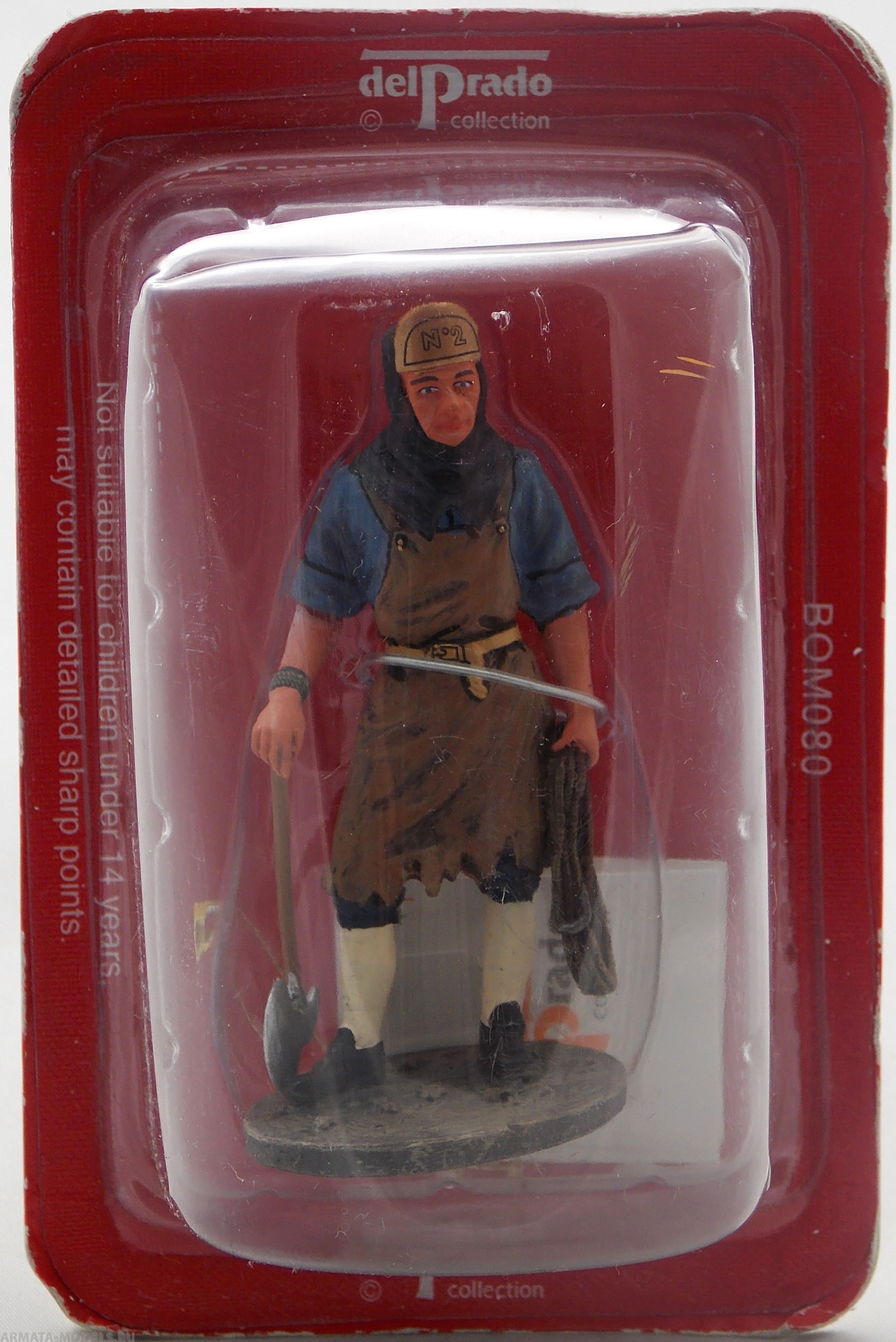 

BOM080 Фигура Craftsman Fireman, Strasbourgh, France 1780, 1/32 Del Prado