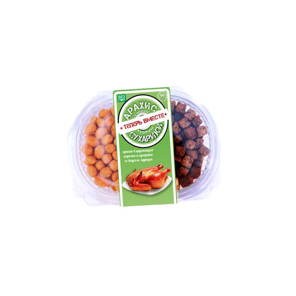 

Набор Вместе вкуснее арахис и сухарики со вкусом курицы, 120 г