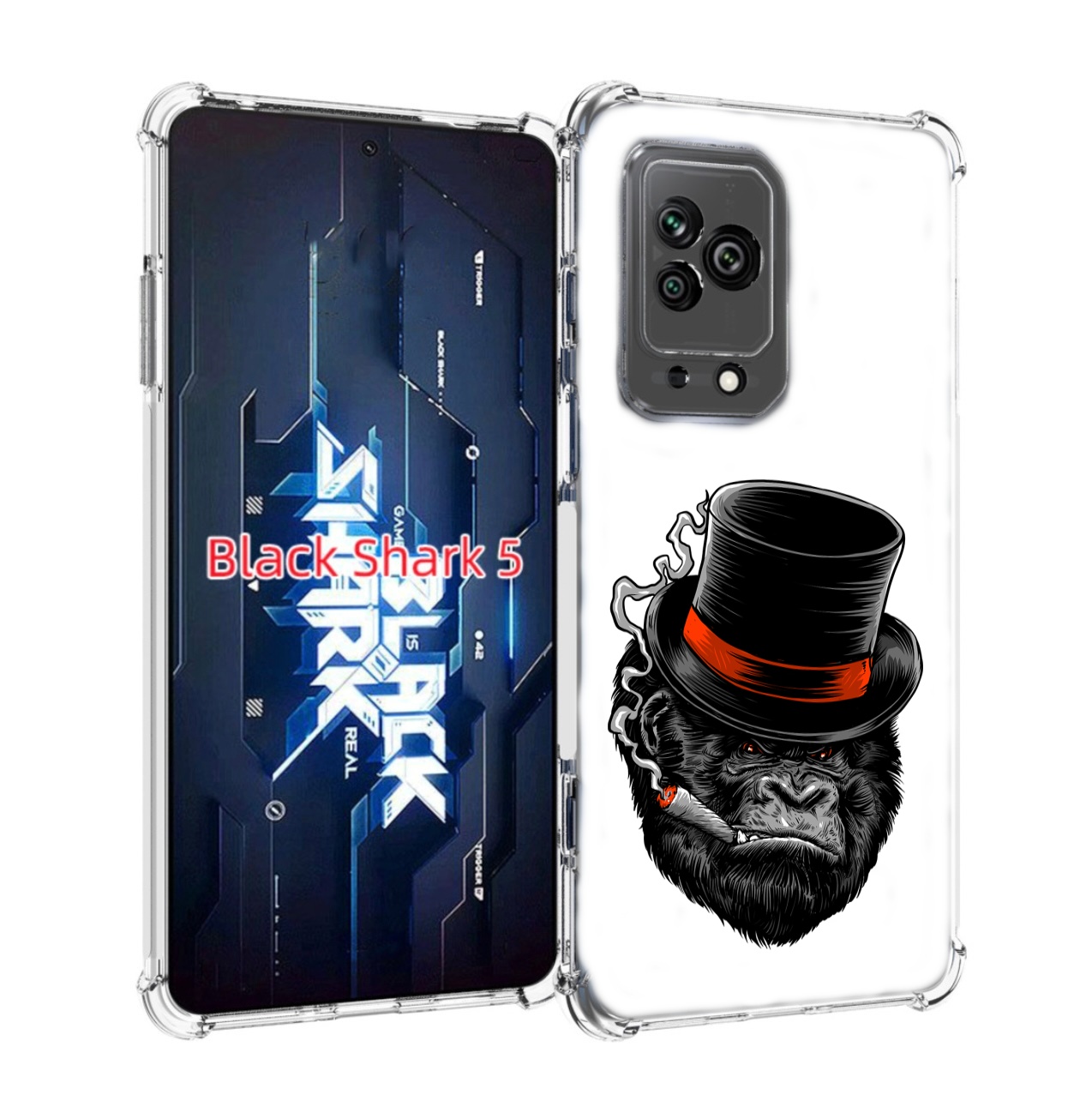 

Чехол MyPads дизайнерская горилла для Xiaomi Black Shark 5, Прозрачный, Tocco