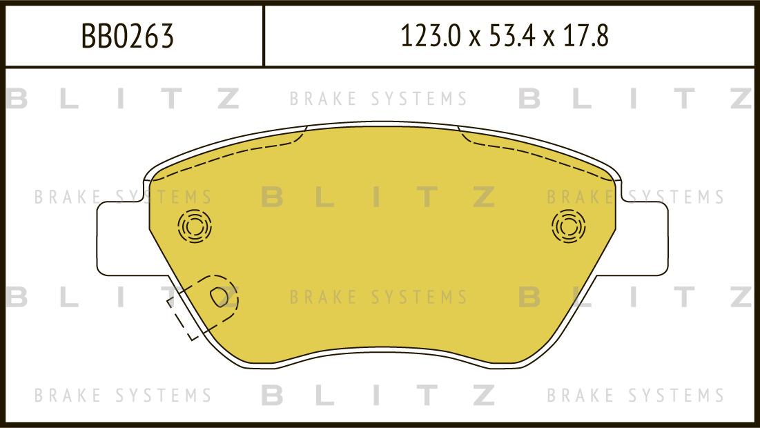 

Тормозные колодки BLITZ передние дисковые bb0263