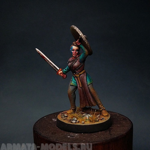

BV-sa-13 Игровая миниатюра shield maiden Astrid воительница Астрид