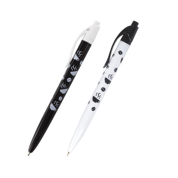 

Ручка шариковая масляная автоматическая BRAUBERG BLACK&WHITE Coffee 24 шт 24 шт