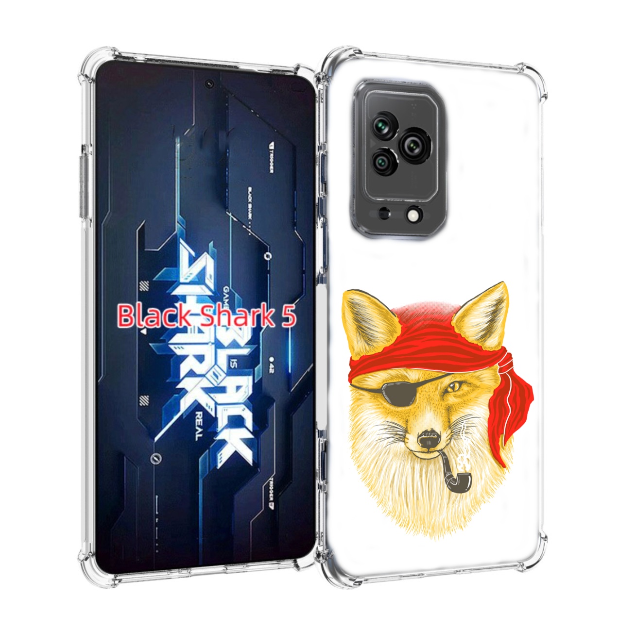 

Чехол MyPads лиса-пират для Xiaomi Black Shark 5, Прозрачный, Tocco