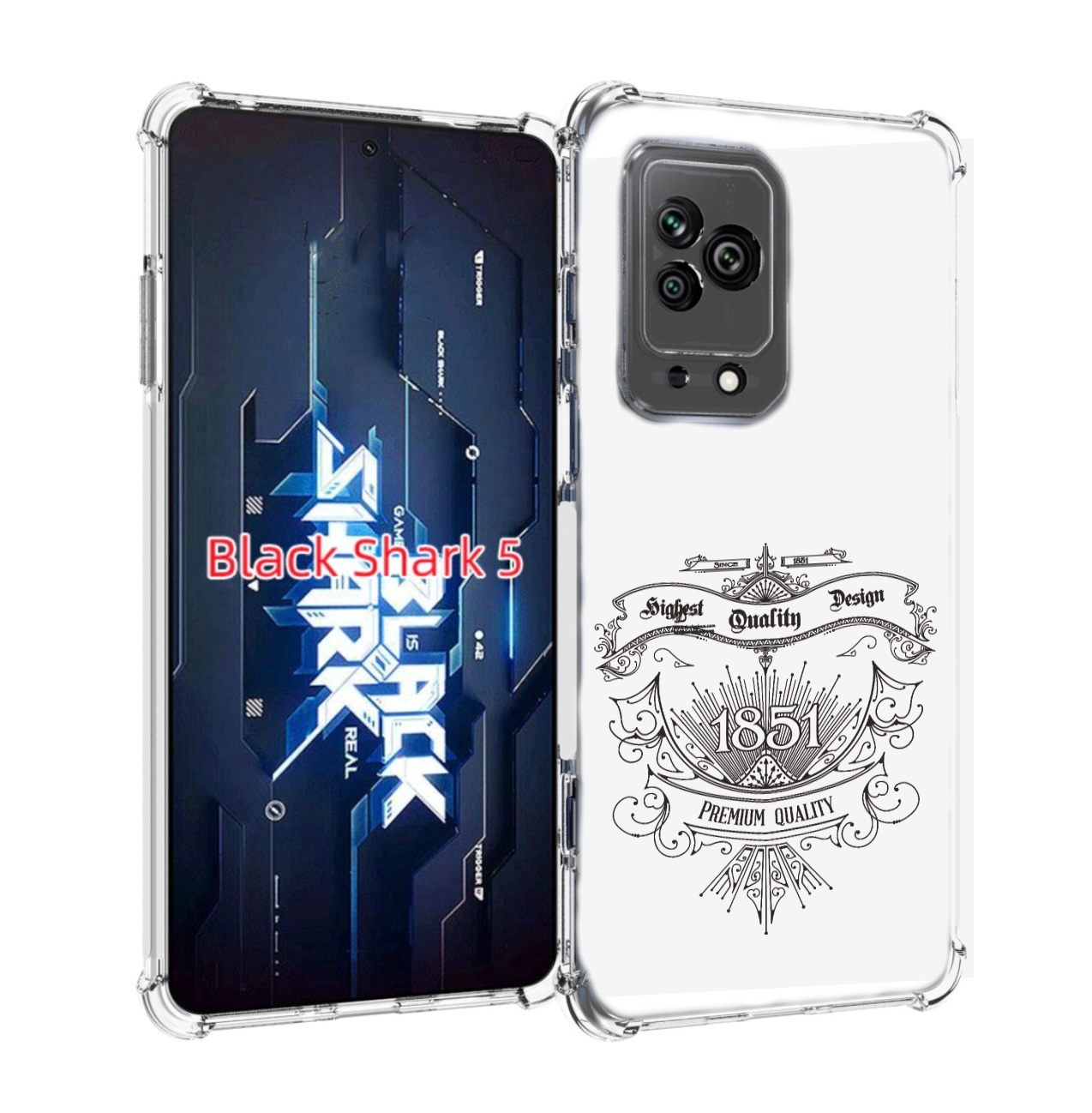 

Чехол MyPads логотип 1851 год для Xiaomi Black Shark 5, Прозрачный, Tocco