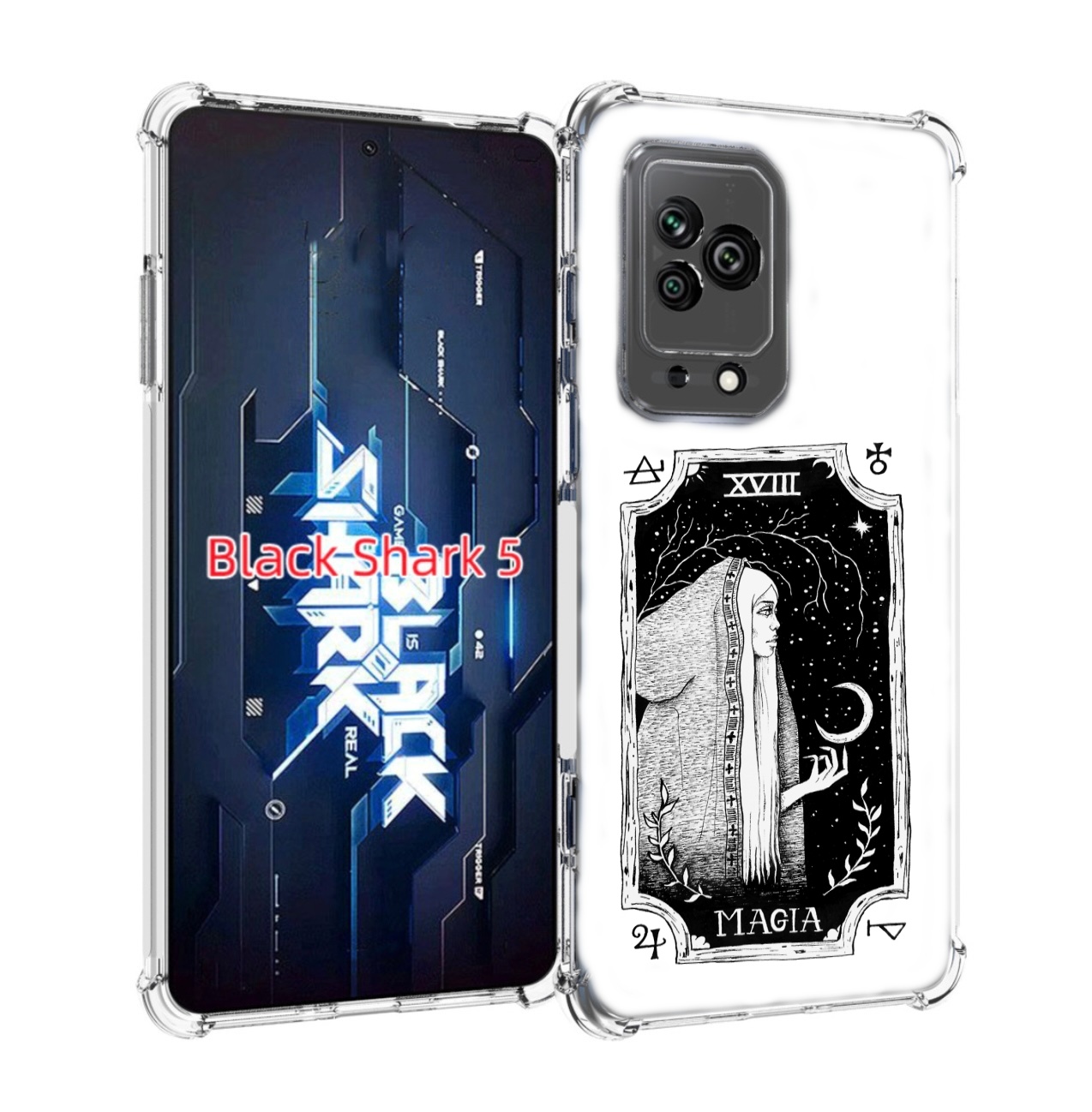 

Чехол MyPads лунная магия для Xiaomi Black Shark 5, Прозрачный, Tocco