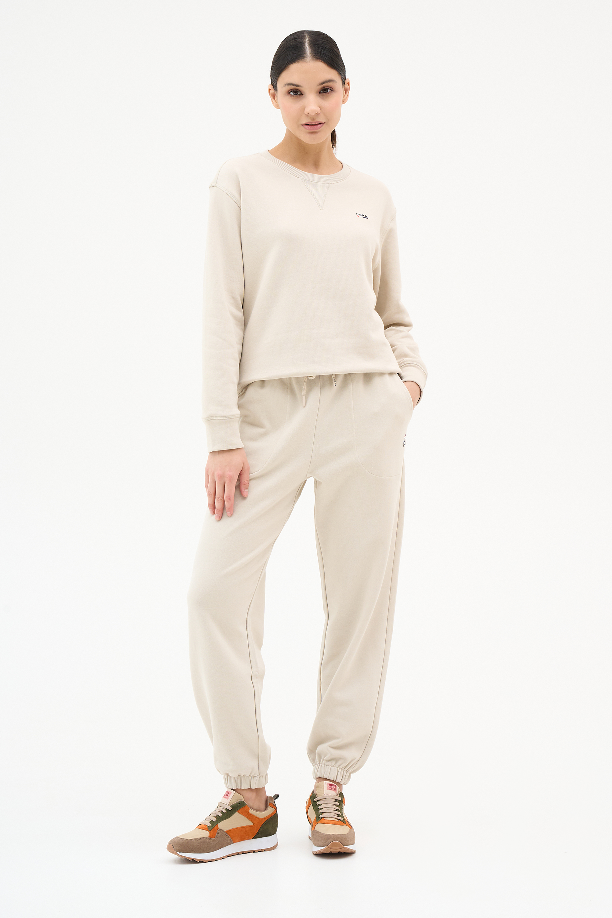 

Спортивные брюки женские U.S. POLO Assn. G082SZ0OP0R-MEG бежевые S, Бежевый, G082SZ0OP0R-MEG