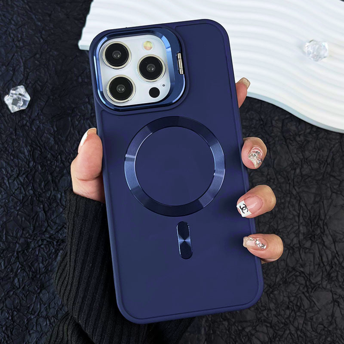 

Противоударный чехол для iPhone 13 Pro c функцией Magsafe синий, iPhone 13 Pro