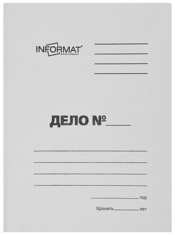 

Папка-обложка INFORMAT ДЕЛО А4 белый немелов. картон 400 г/м2 200 шт
