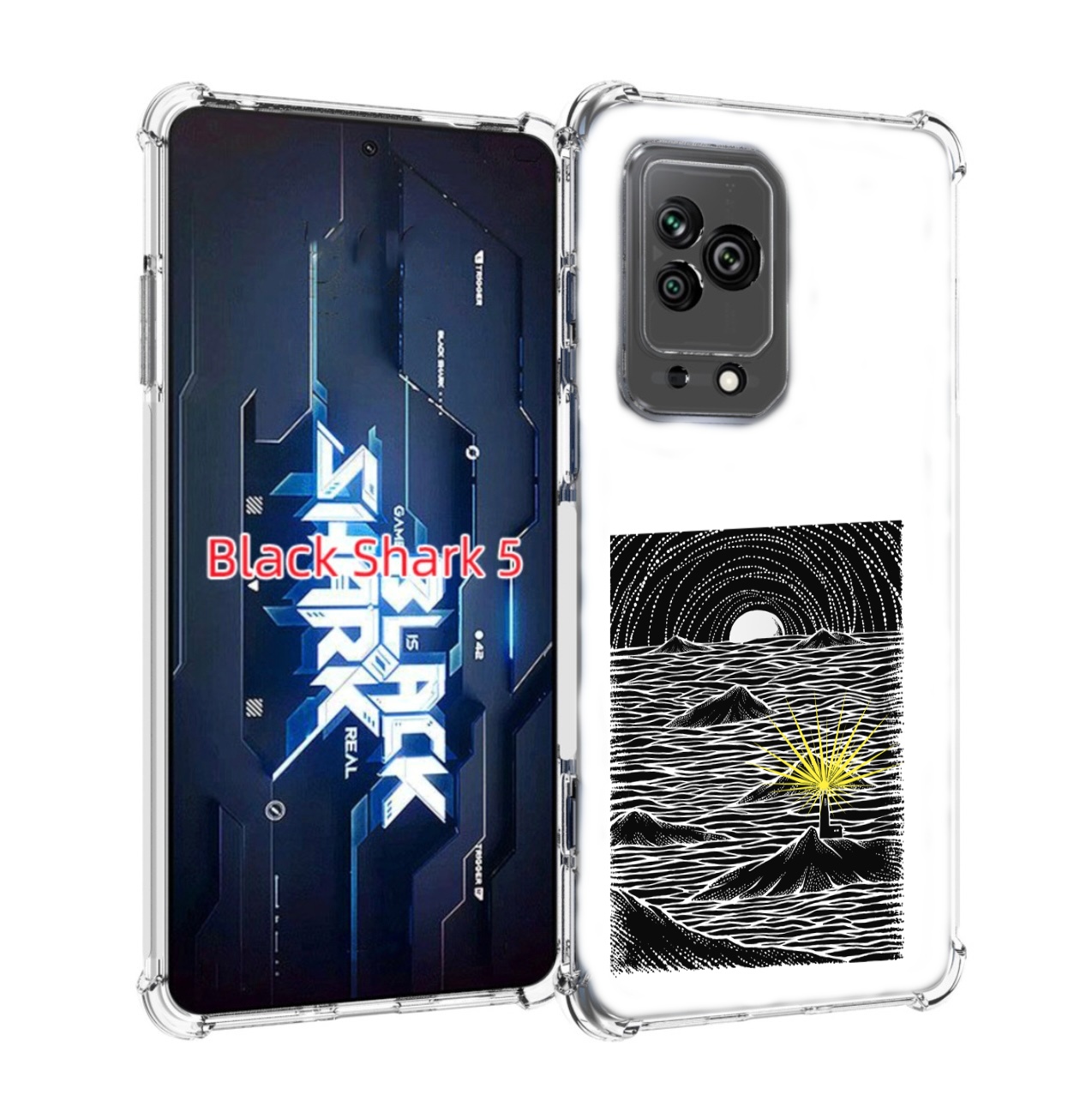 

Чехол MyPads маяк в черно белом море для Xiaomi Black Shark 5, Прозрачный, Tocco