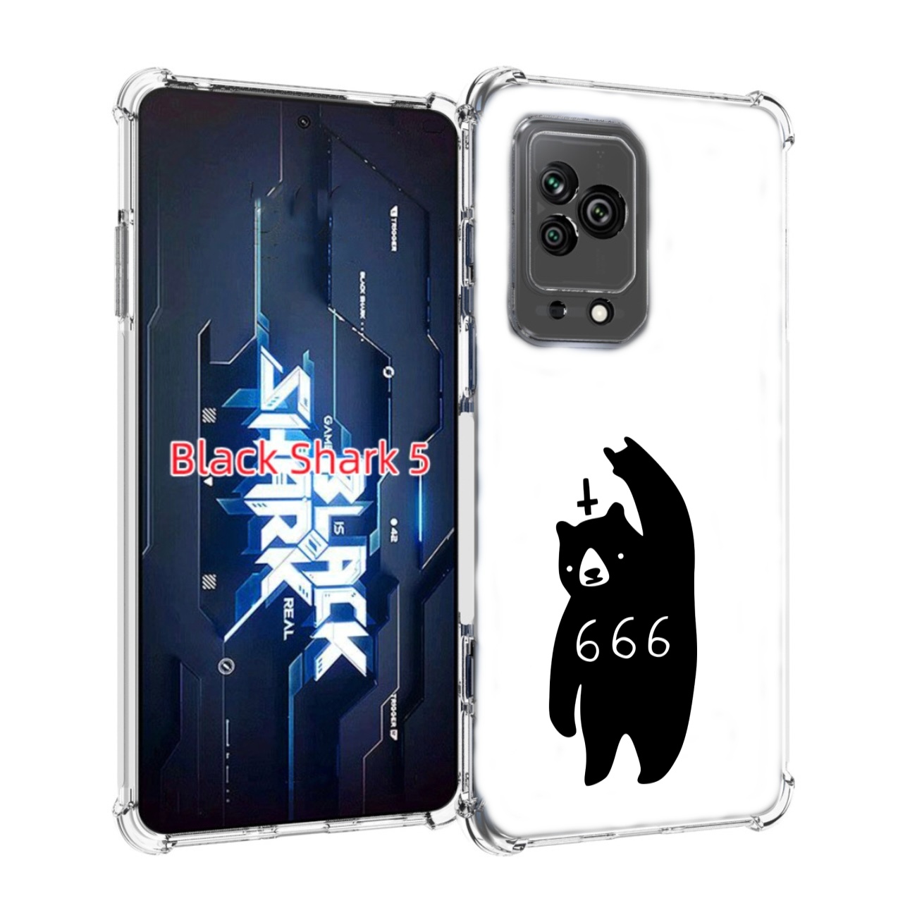

Чехол MyPads медведь 666 для Xiaomi Black Shark 5, Прозрачный, Tocco