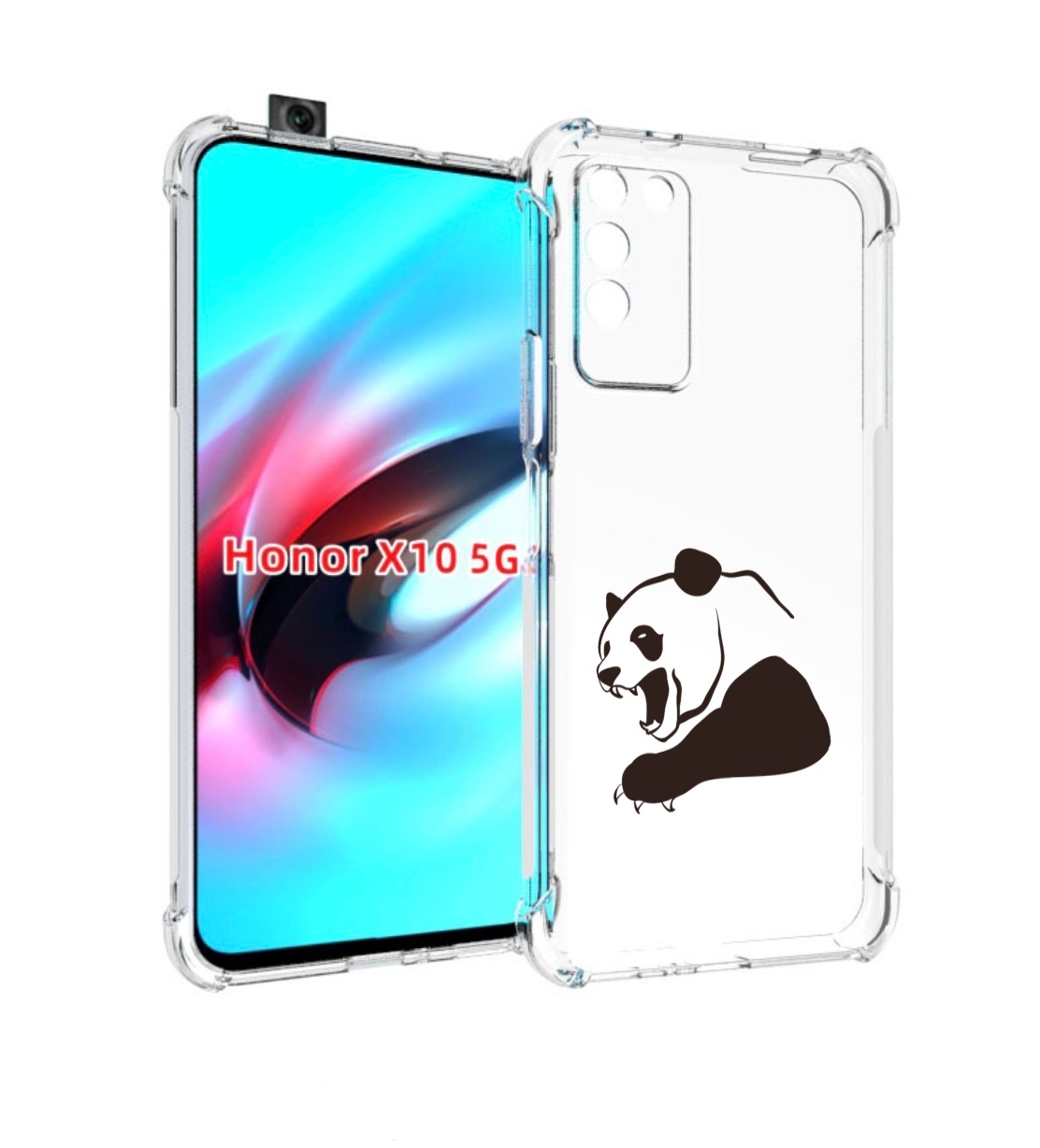 

Чехол MyPads злая-панда для Honor X10, Прозрачный, Tocco