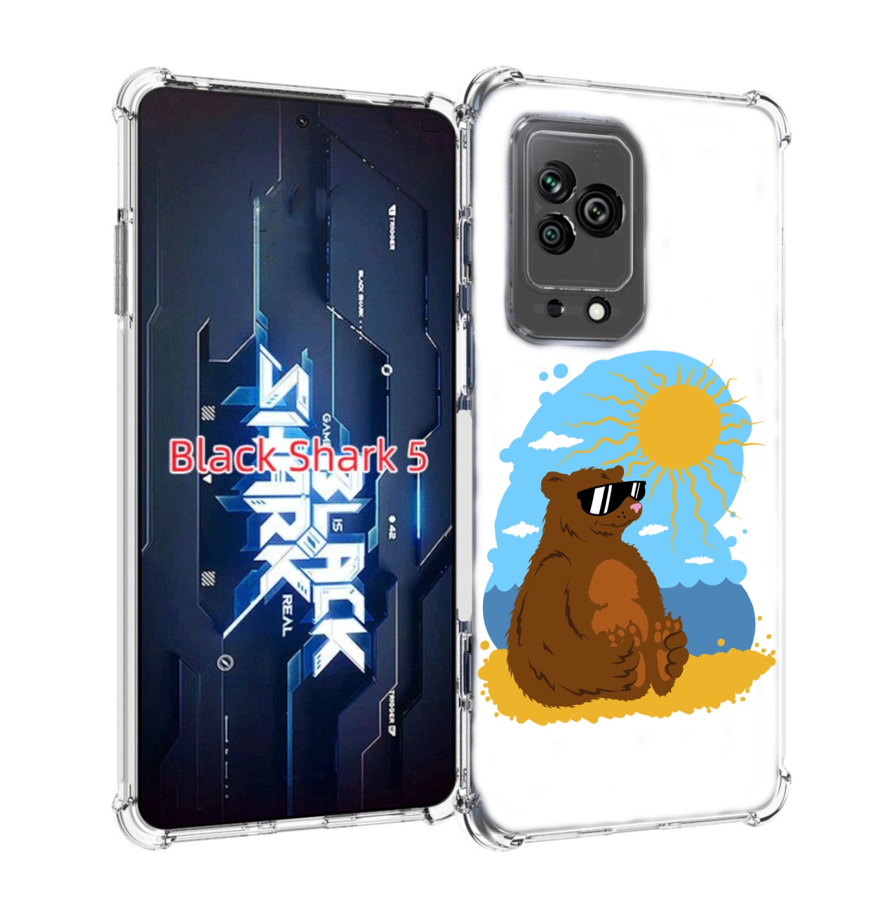 

Чехол MyPads медведь на чиле для Xiaomi Black Shark 5, Прозрачный, Tocco