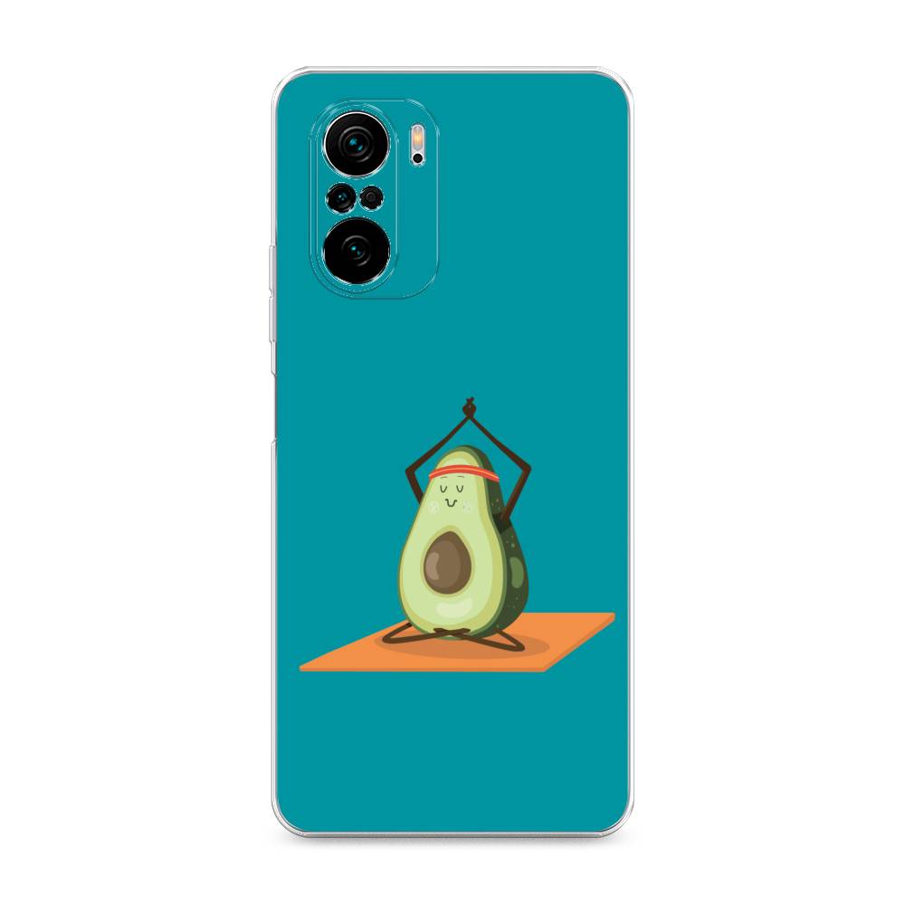 

Чехол на Poco F3/Redmi K40/Mi 11i "Расслабься с авокадо", Голубой, 310150-6