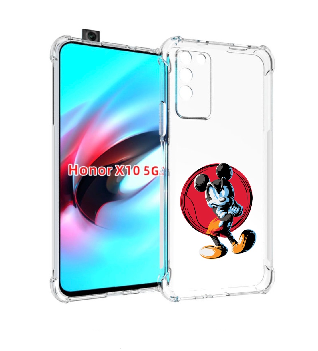 

Чехол MyPads злой-микки для Honor X10, Прозрачный, Tocco
