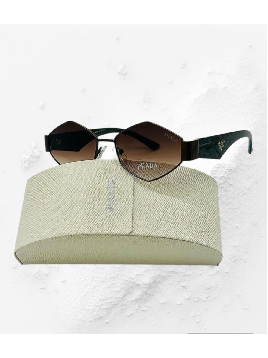 Солнцезащитные очки женские Prada коричневые