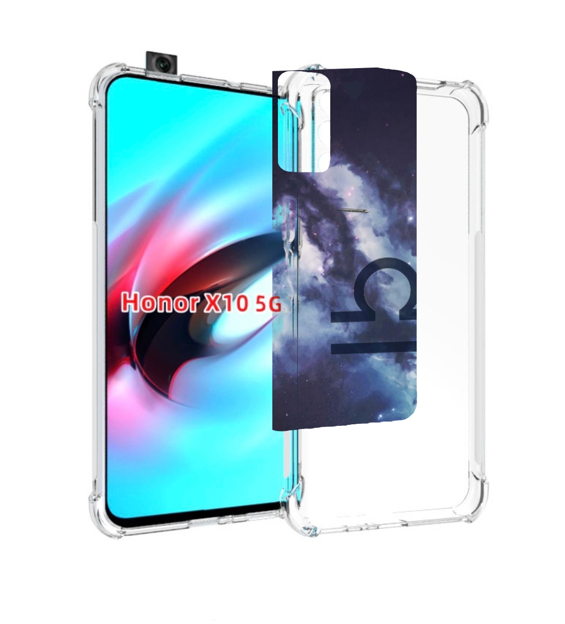 

Чехол MyPads знак зодиака весы 5 для Honor X10, Прозрачный, Tocco